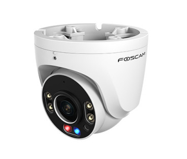Foscam W5EP, 3K/5MP QHD PoE IP camera, with flashing red & blue lights