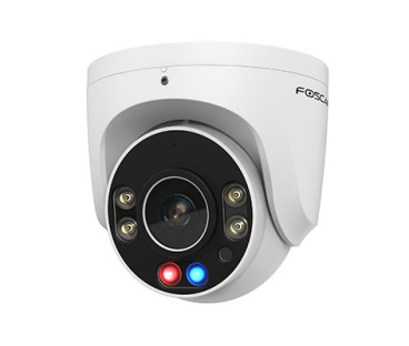 Foscam W5EP, 3K/5MP QHD PoE IP camera, with flashing red & blue lights