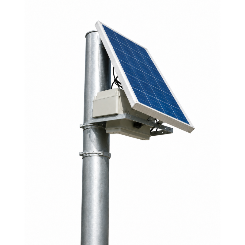 Pole-Mount Off-Grid Solar Power Kit for IP Cameras 80W, 25Ah LiFePO4